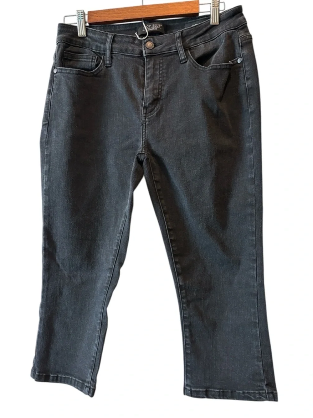 Judy Blue Black Straight-Leg Capri Fit Stretch Jeans 9 29